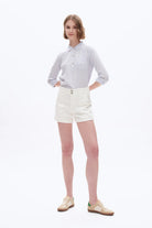 Bayeas High Rise Cuffed Denim Shorts