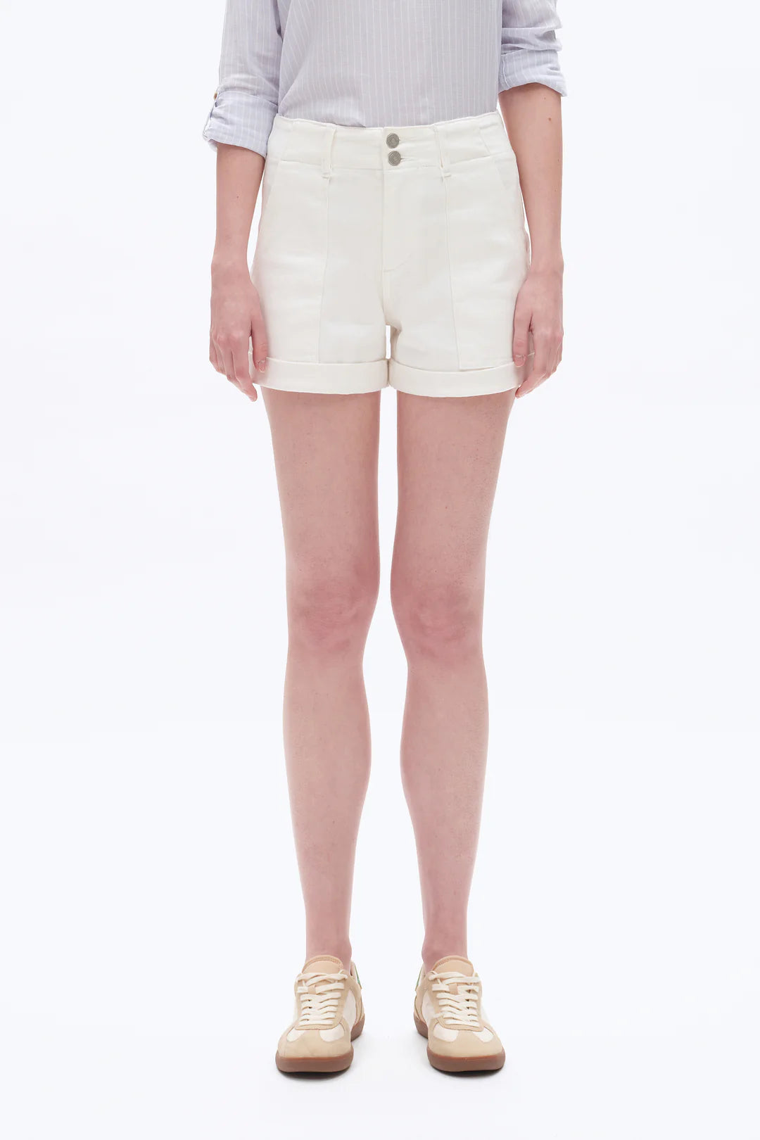 Bayeas High Rise Cuffed Denim Shorts