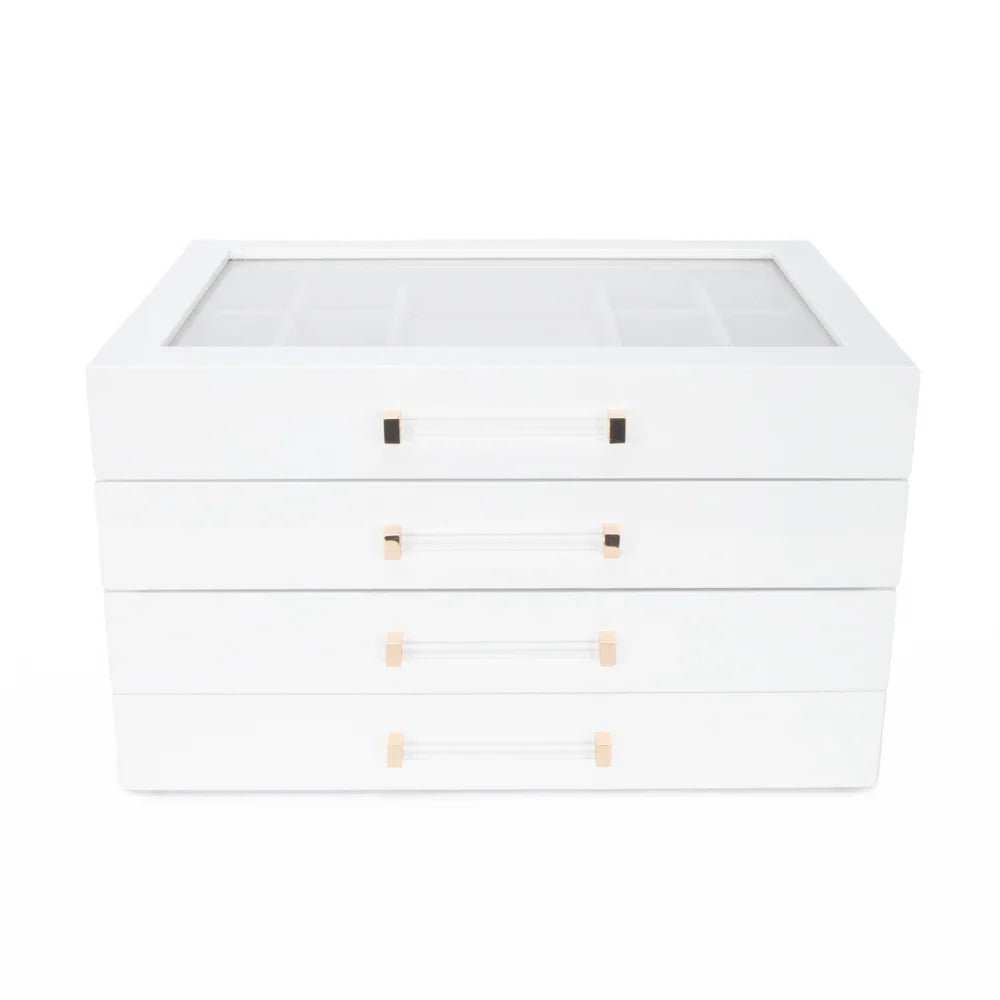 Kendall 4 Clear Lid Jewelry Box