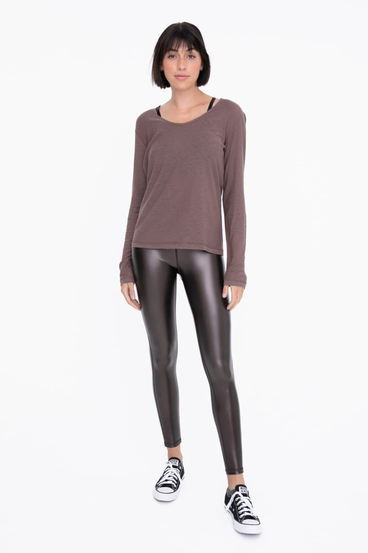 Mono B Glossy Liquid High-Waist Leggings