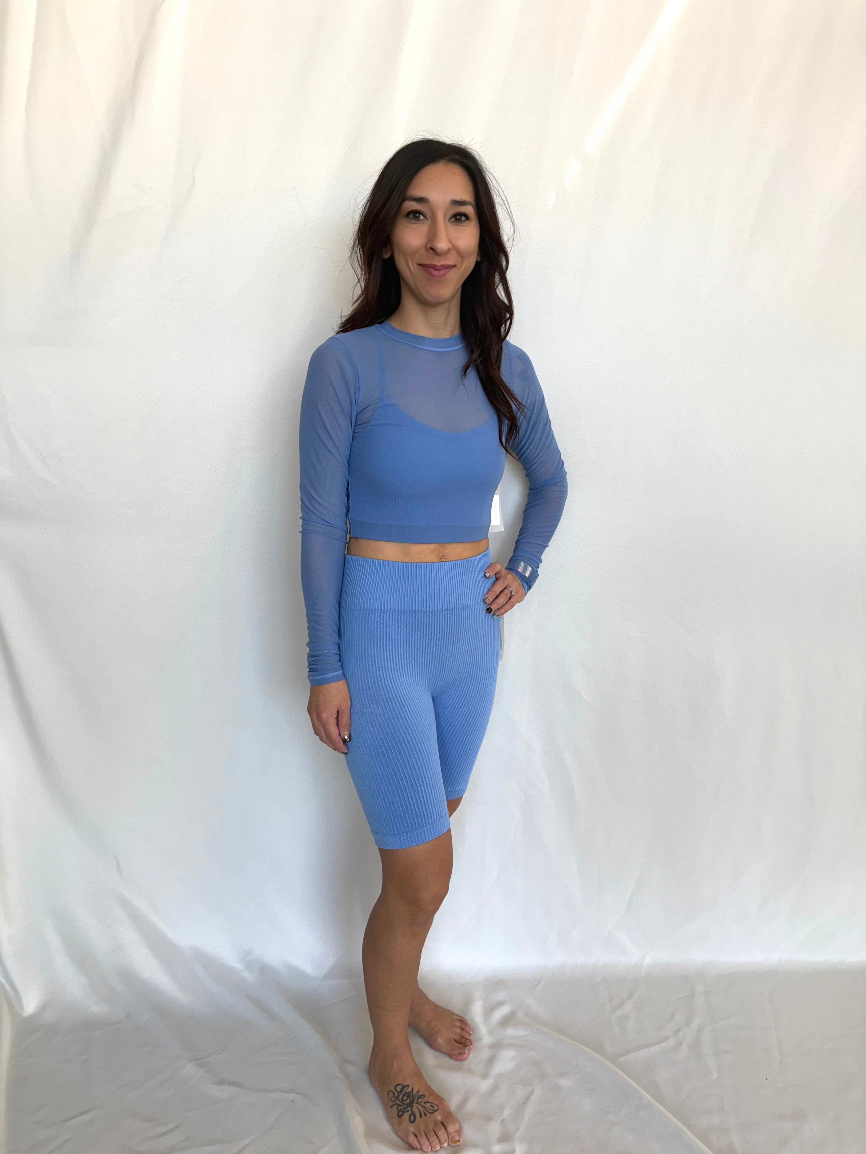 Mono B Ribbed Seamless High-Waist Biker Shorts