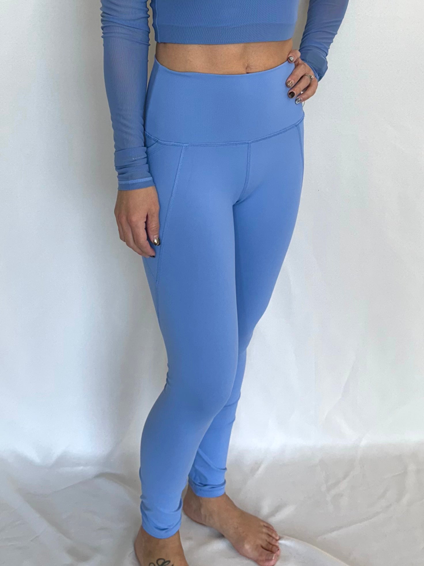 Mono B Tapered Waistband High-Rise Leggings