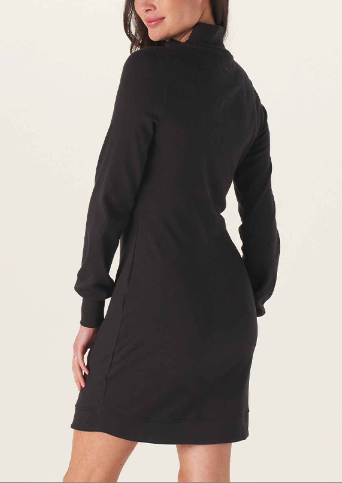 Puremeso Mock Neck Dress Black