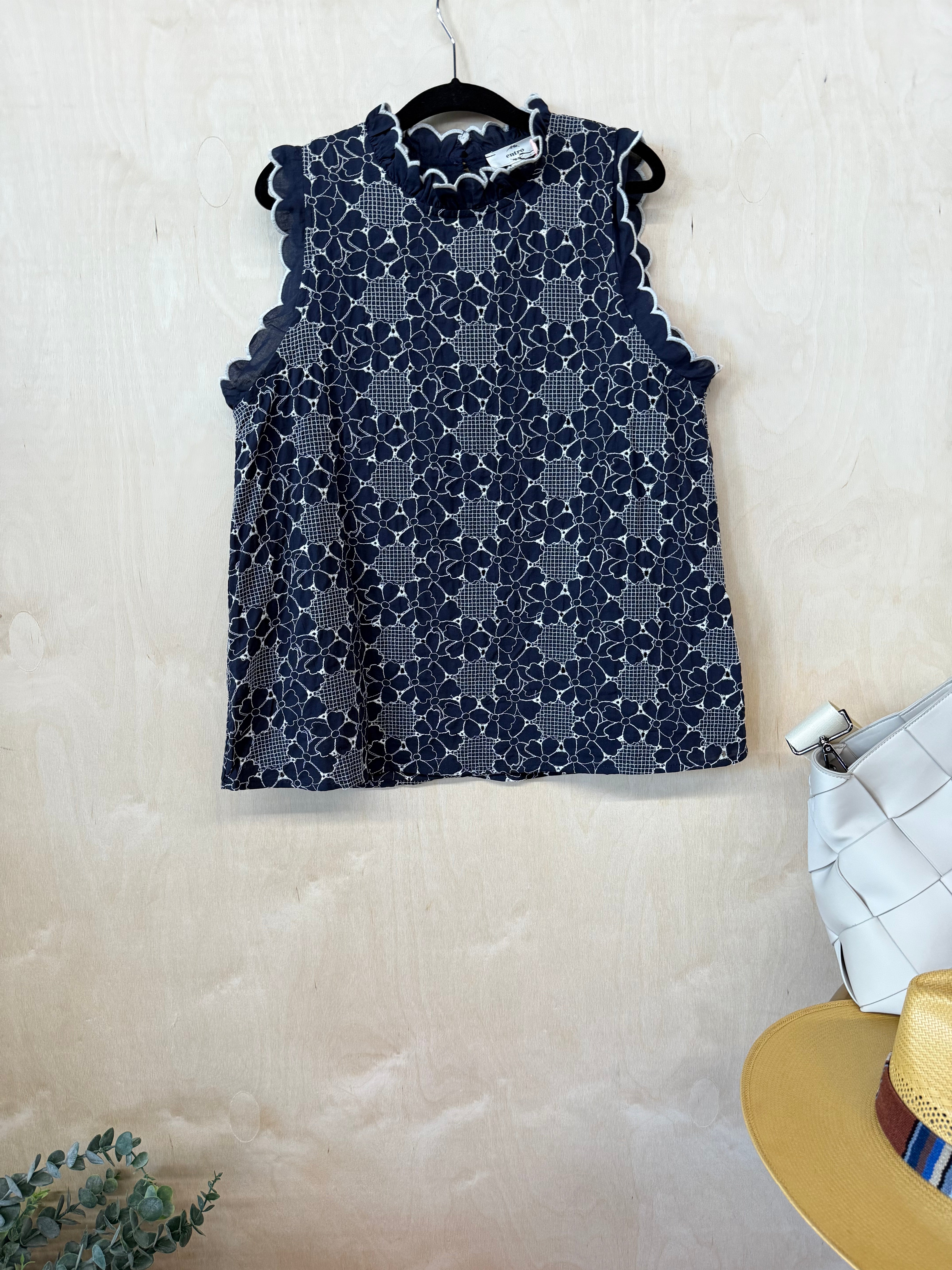 Ruffled Floral Tank Top