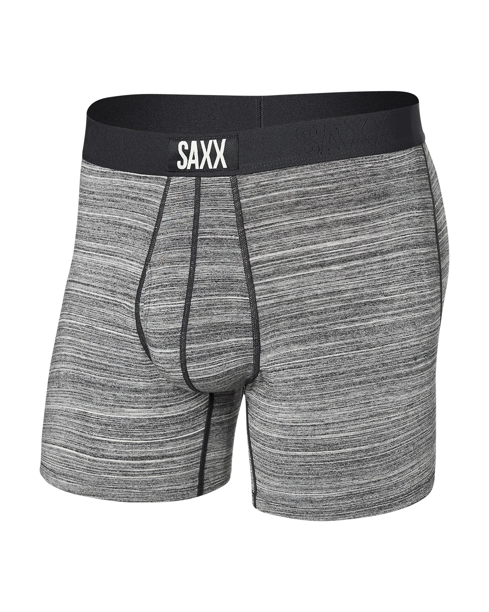 SAXX Ultra Super Soft Boxer Brief with Fly – 2-Pack Spacedye – Heather Grey