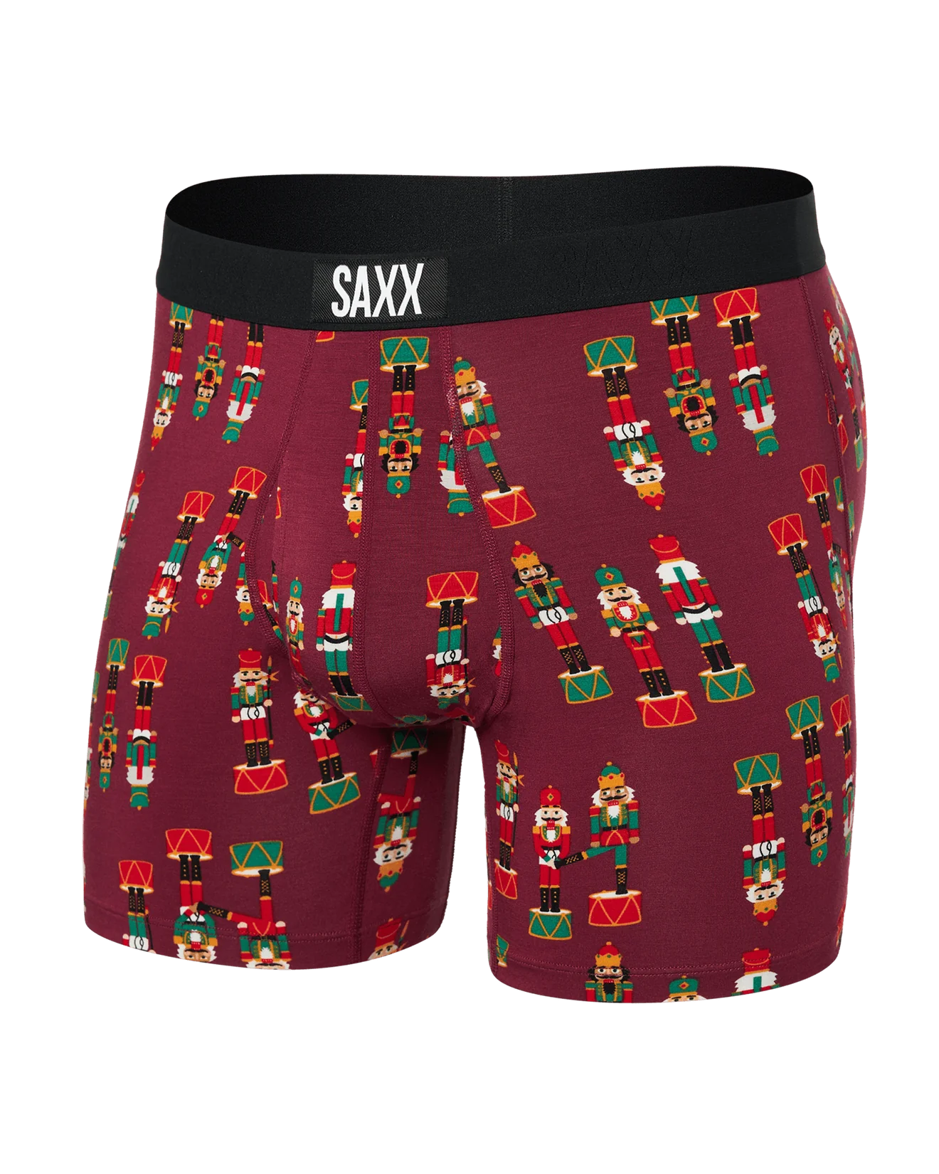 SAXX Ultra Super Soft Boxer Briefs with Fly Nutcracker-Merlot