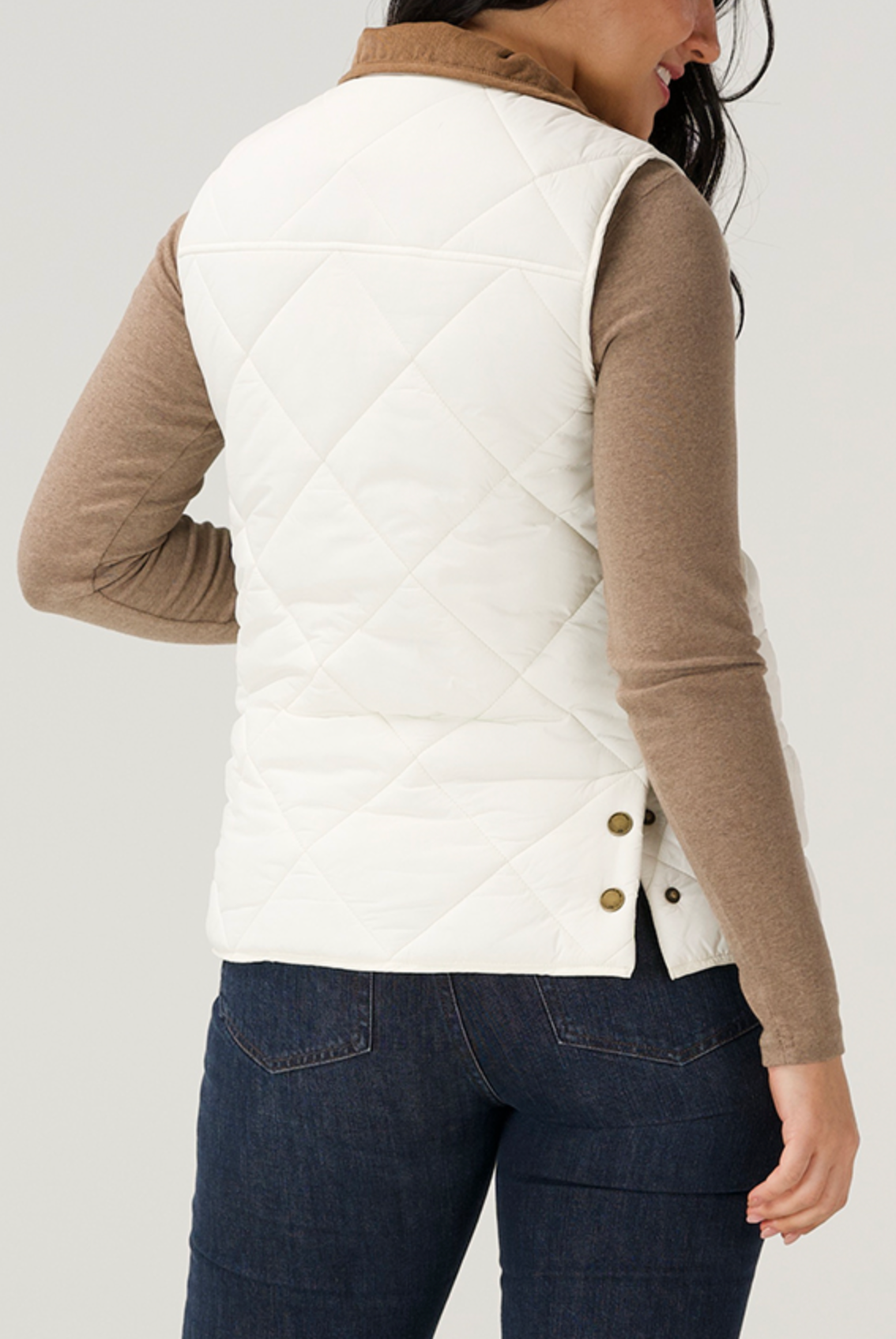 The Normal Brand Quilted Liner Vest white
