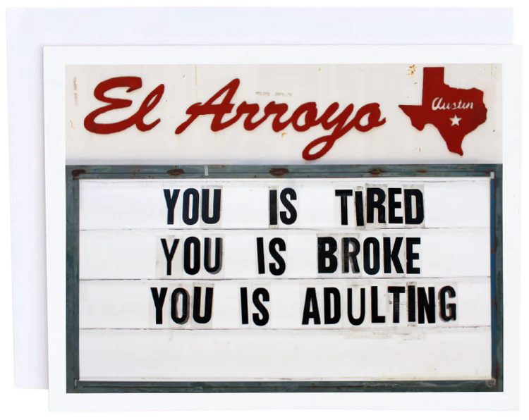 Adulting Birthday Card