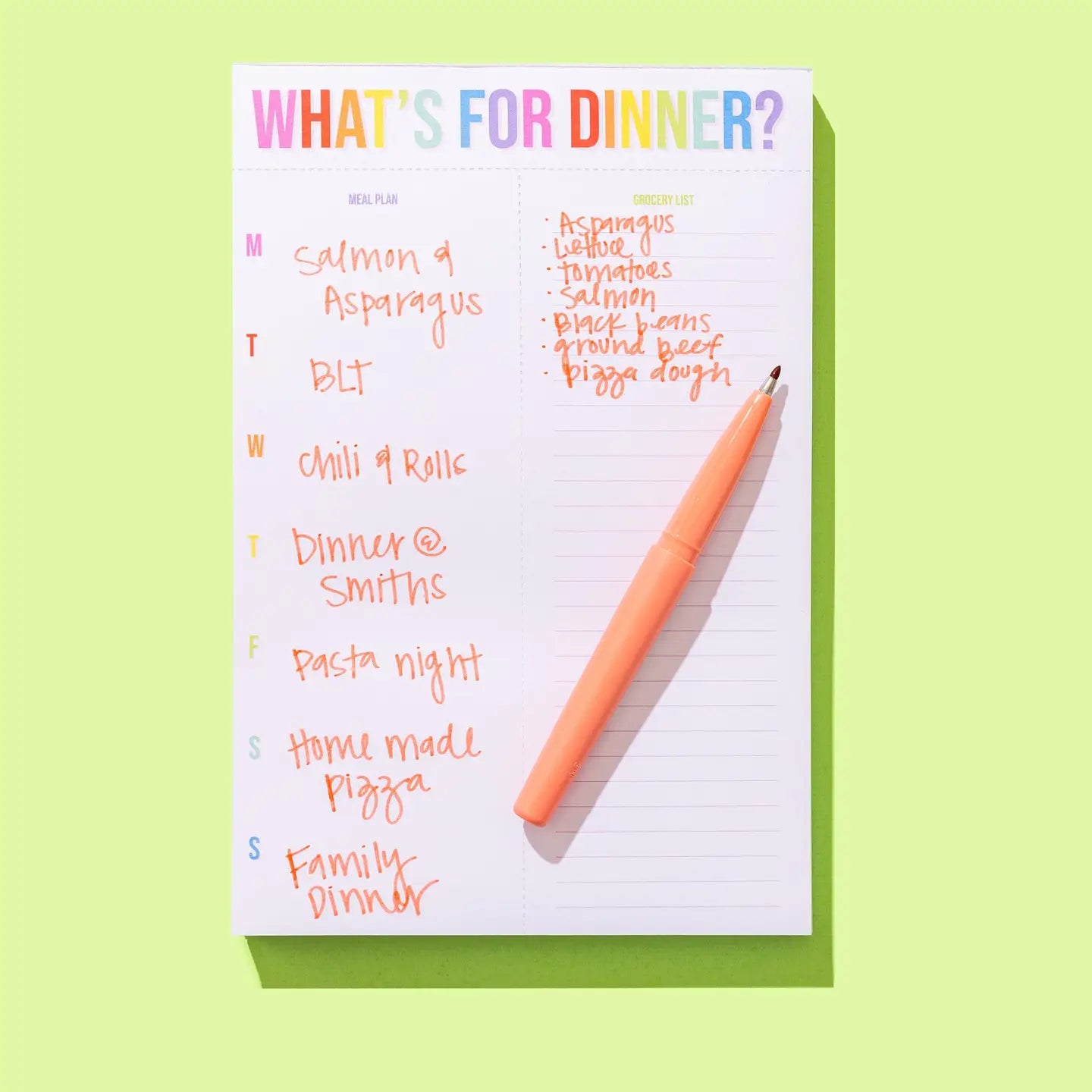 “What’s For Dinner” Meal Planning Notepad