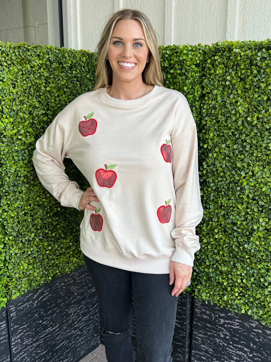 Apple Orchid Sequin Sweatshirt