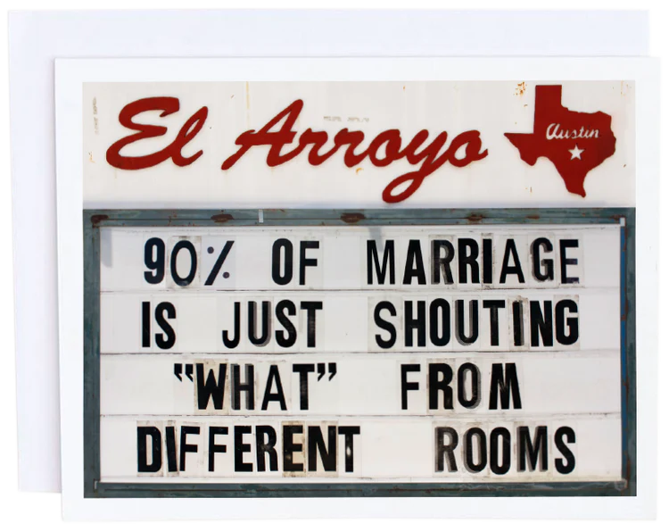 90% of Marriage Card
