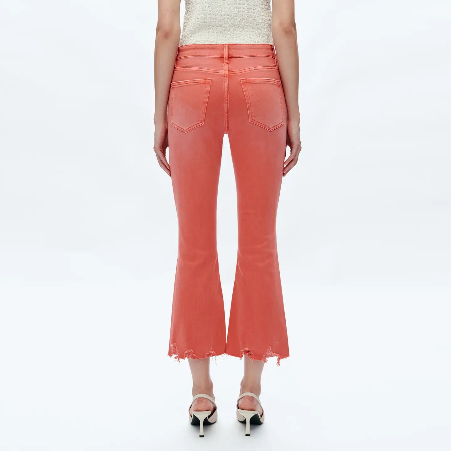 Bayeas Alice Mid Rise Crop Flare Jeans 