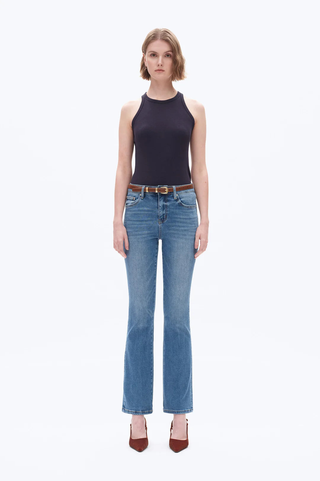 Bayeas Mid Rise Bootcut Denim Jeans 
