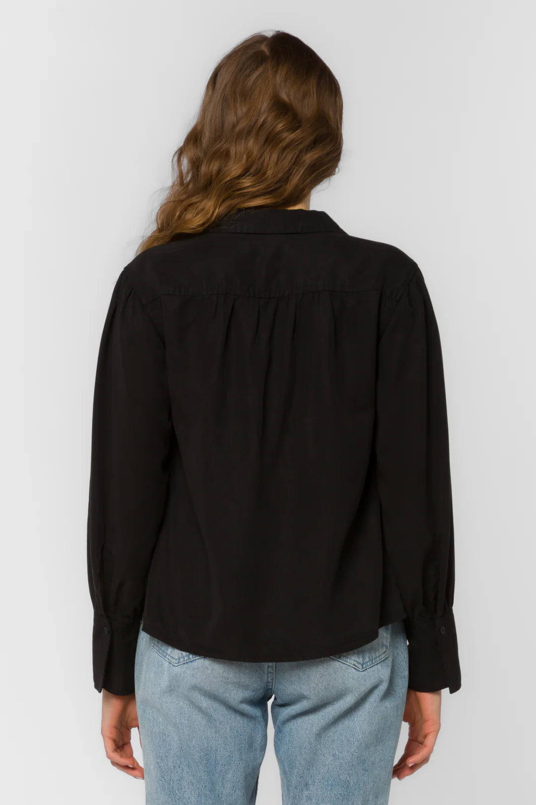 Beretta Black Long Sleeve Popover Top