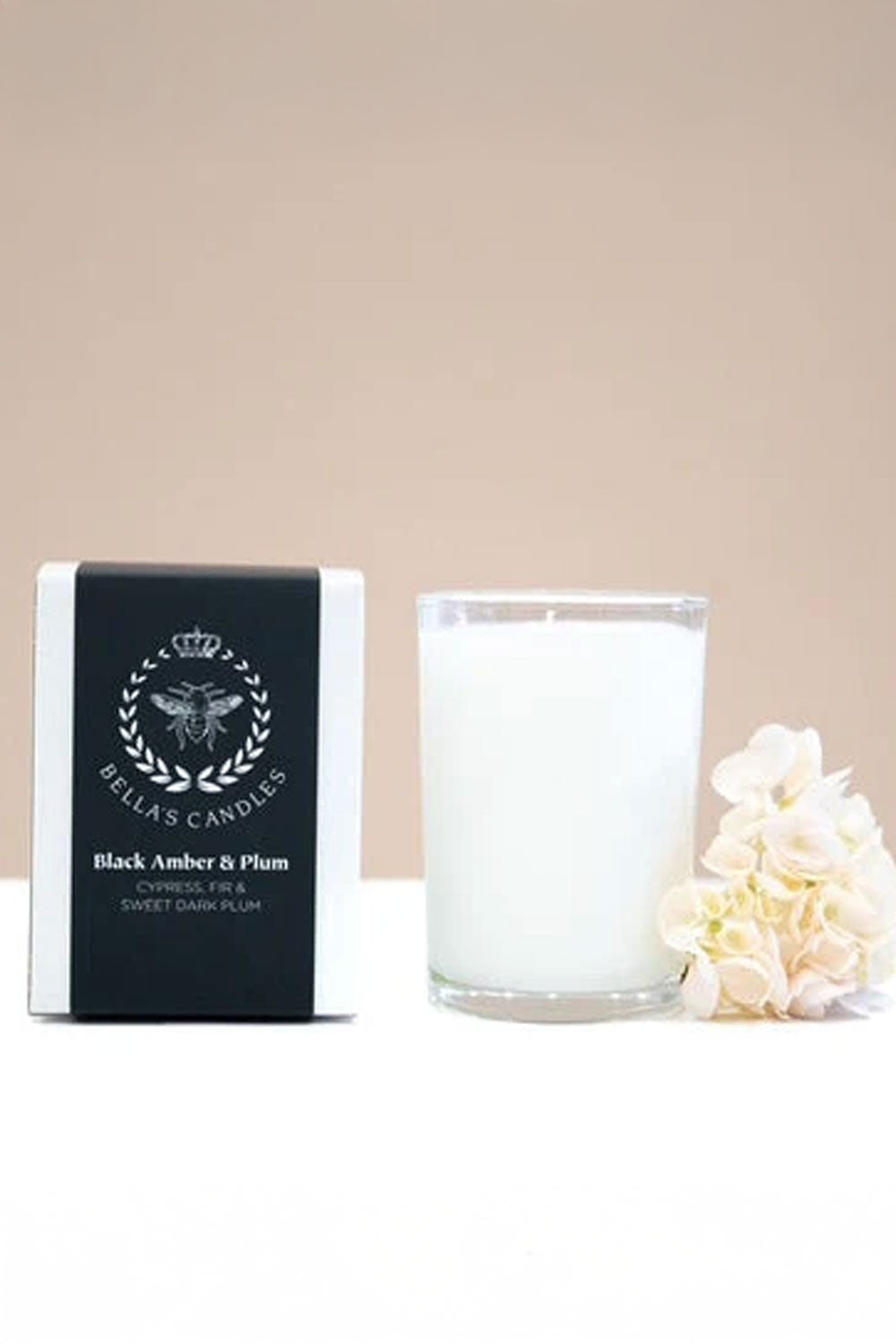 Bella's Black Amber & Plum Candle – 9oz