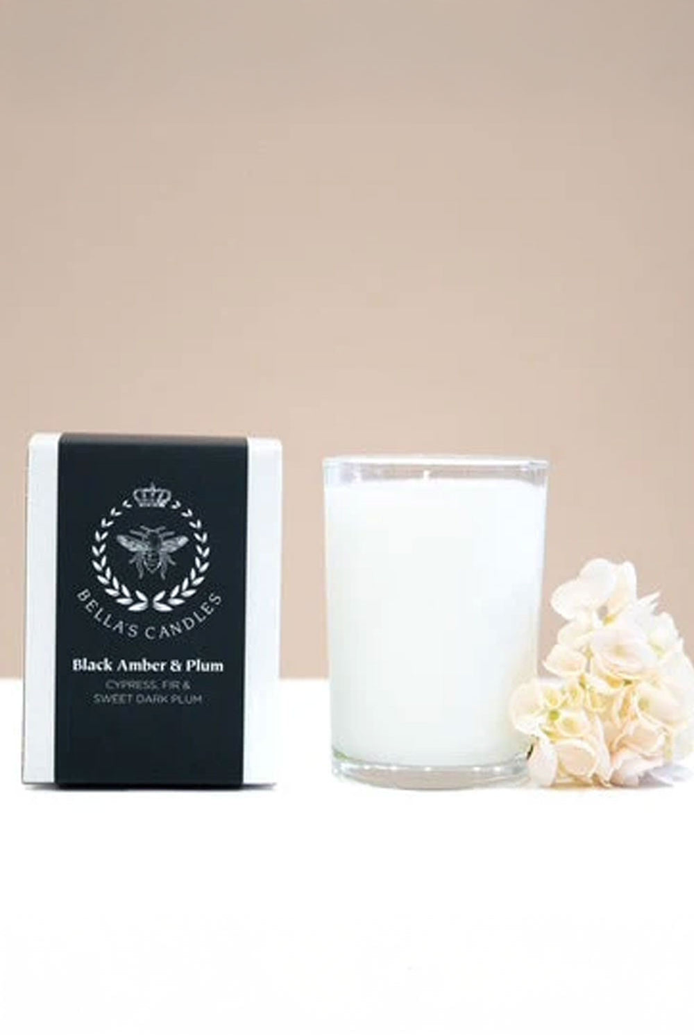 Bella's Black Amber & Plum Candle – 9oz