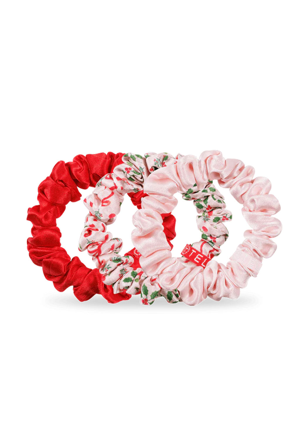 Teleties Blushmas Silk Hair Scrunchies Small