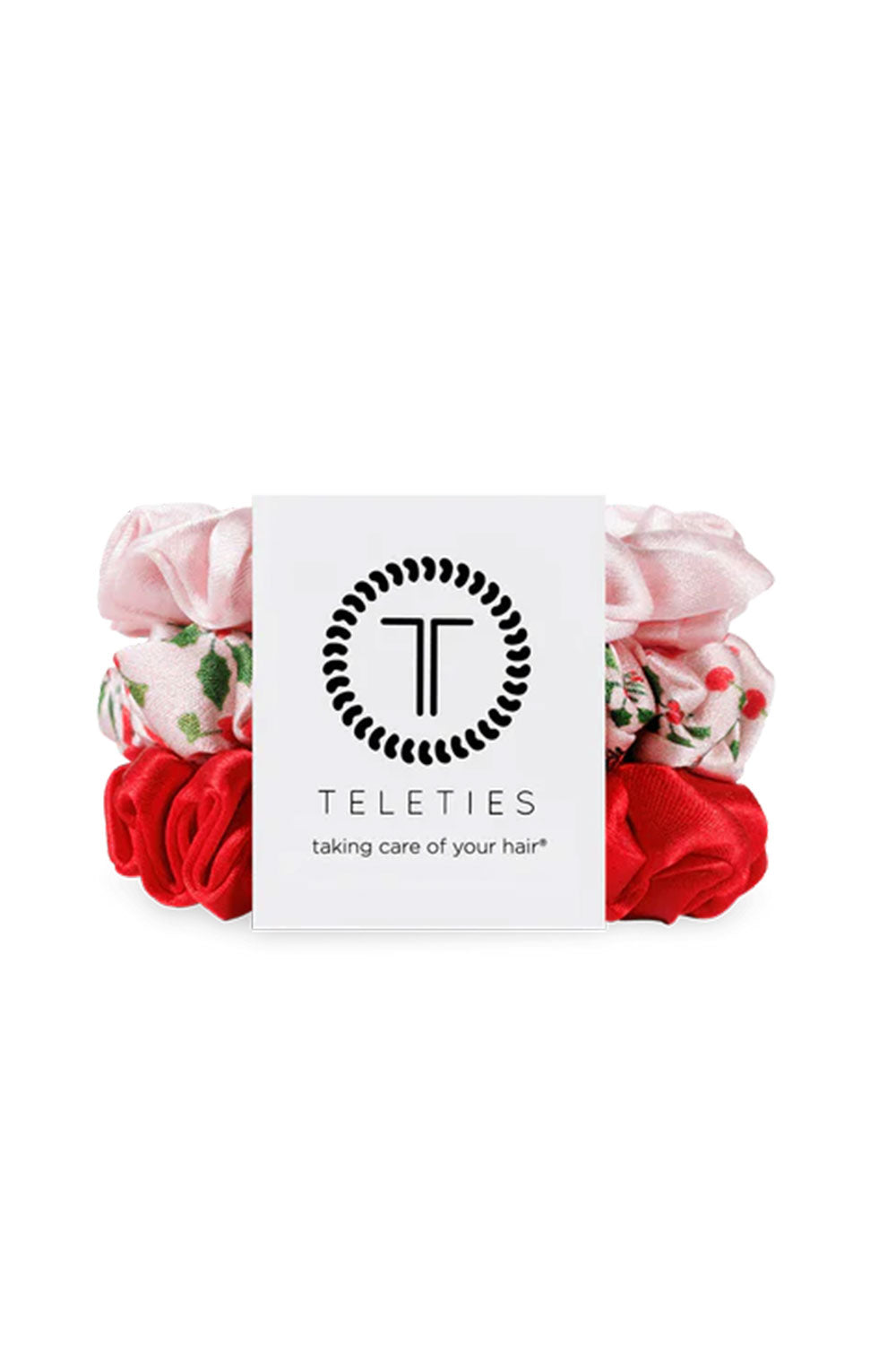 Teleties Blushmas Silk Hair Scrunchies Small