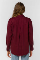 Braxton Burgundy Long Sleeve Button-Up Shirt