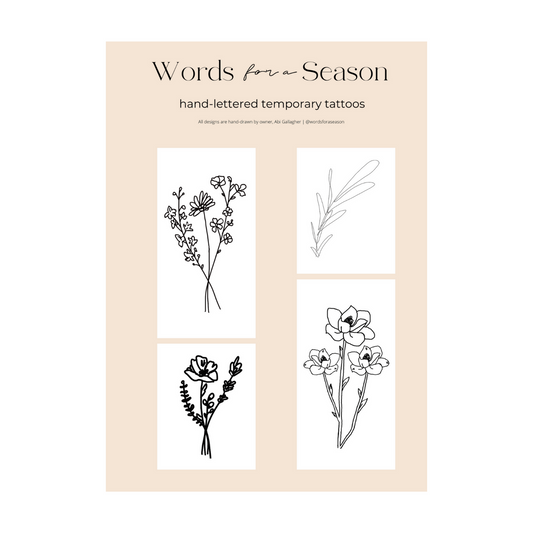 Violet Bundle Temporary Tattoo