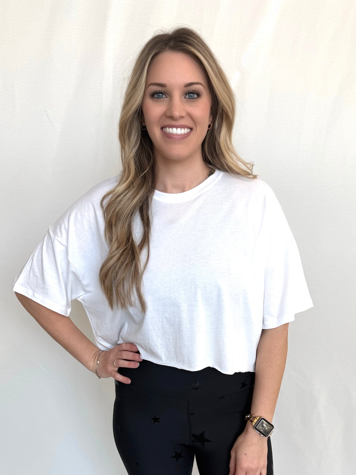 Raw Edge Cropped Tee