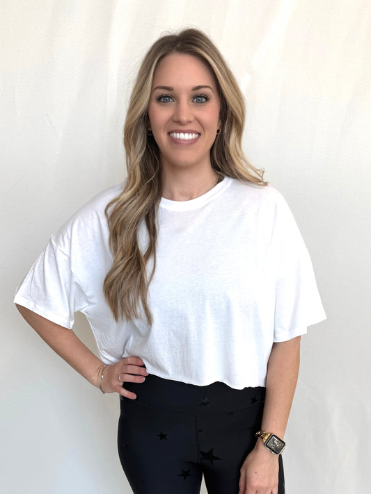 Raw Edge Cropped Tee