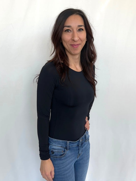 Double-Layered Long Sleeve Bodysuit