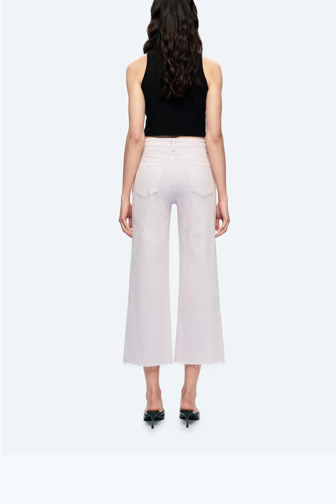 High-Waisted Stretch Wide Leg Jeans – Light Wash 
