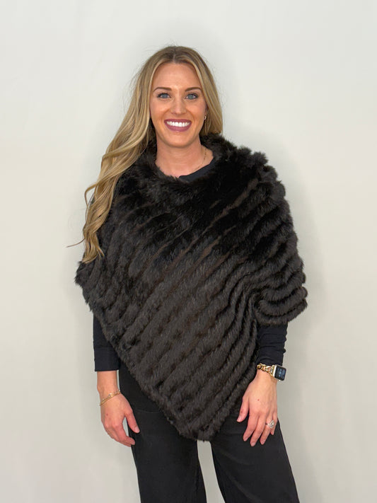 Knit Rabbit Poncho
