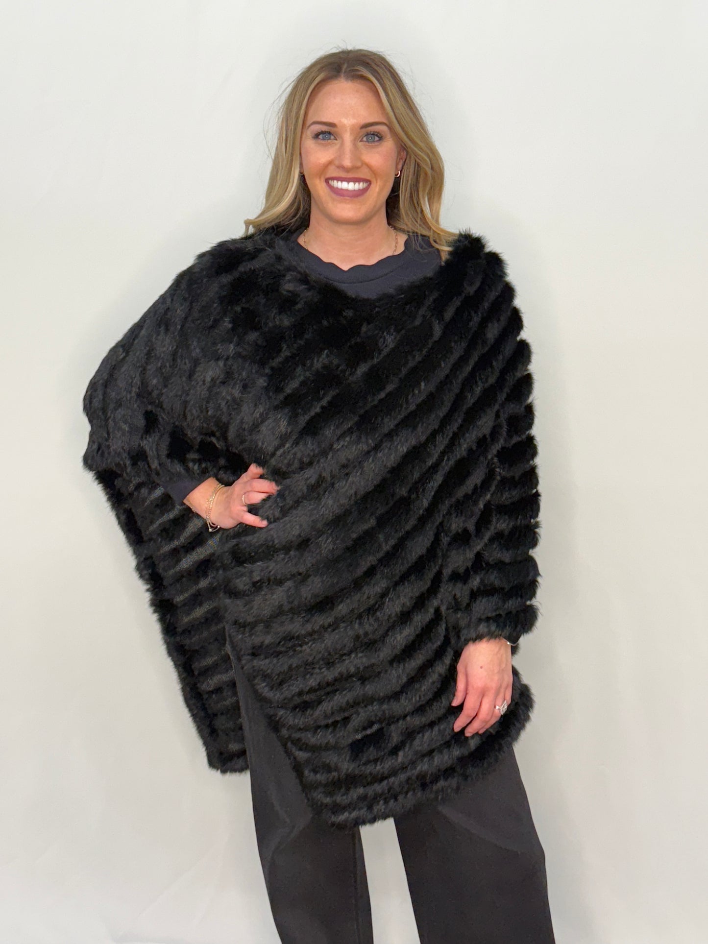 Knit Rabbit Poncho