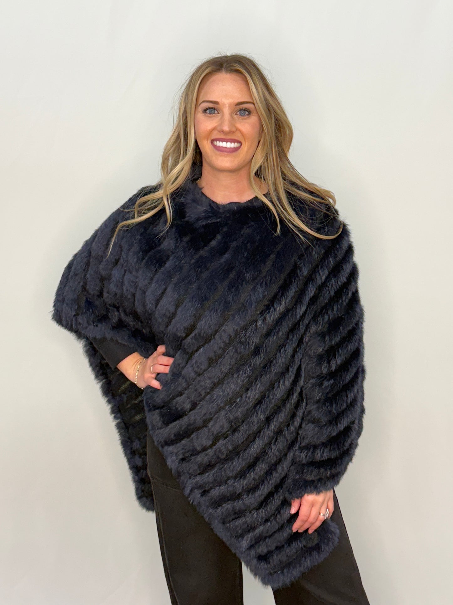 Knit Rabbit Poncho