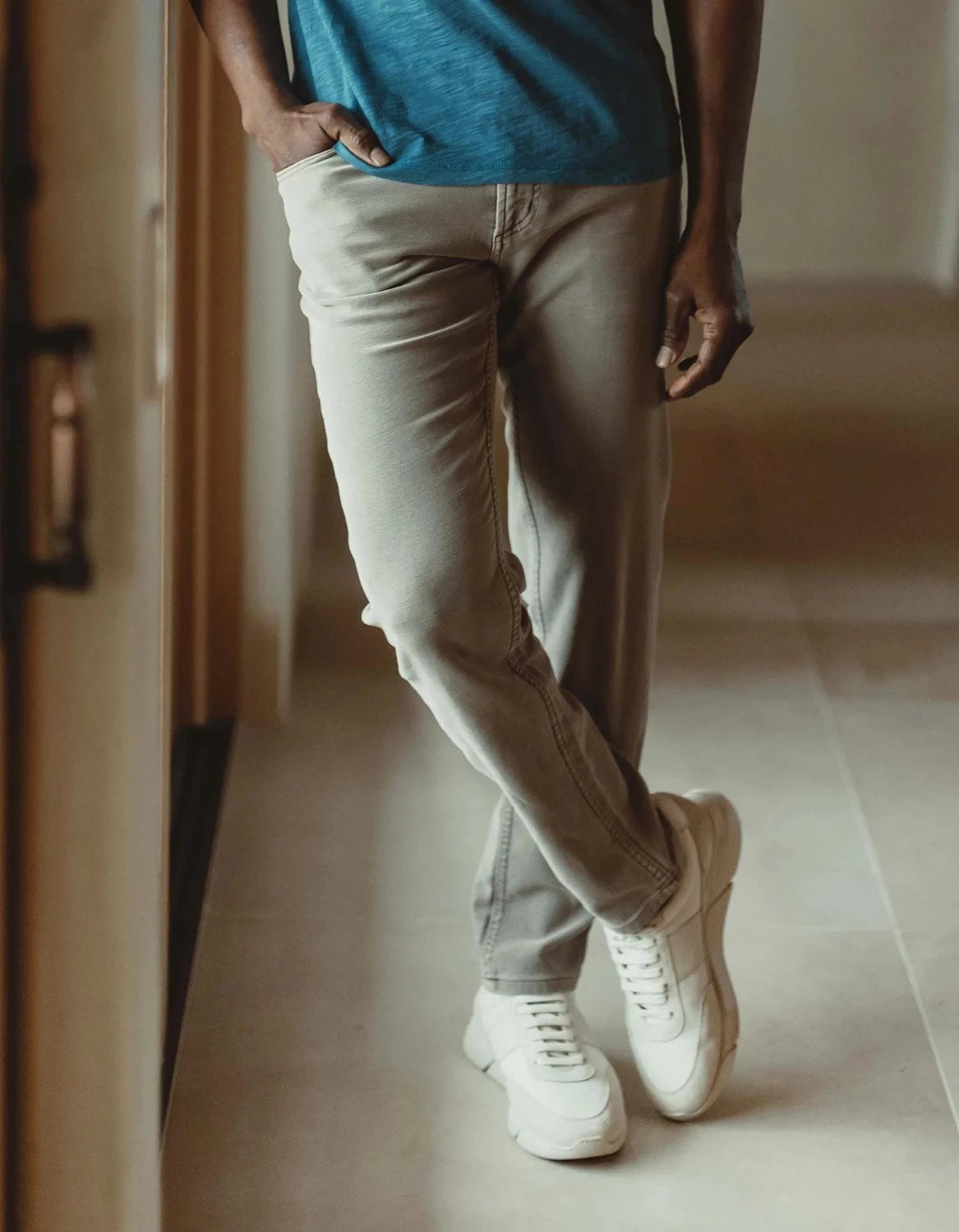 Men’s Slim Fit Comfort Terry Pants beige