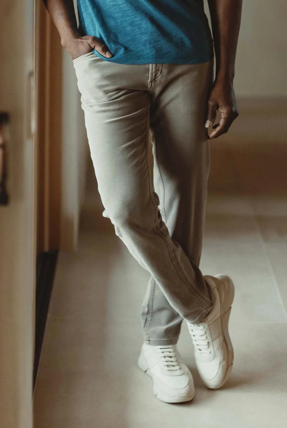 Men’s Slim Fit Comfort Terry Pants beige