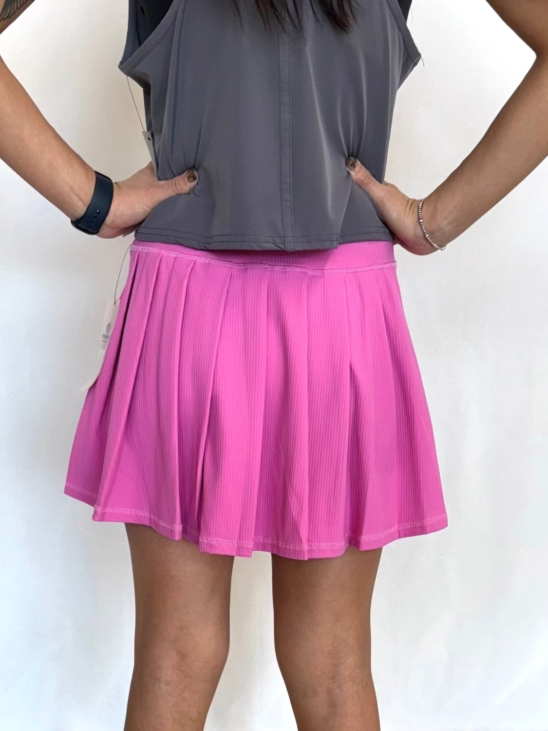 Mono B Ribbed High-Waisted Active Tennis Skirt 