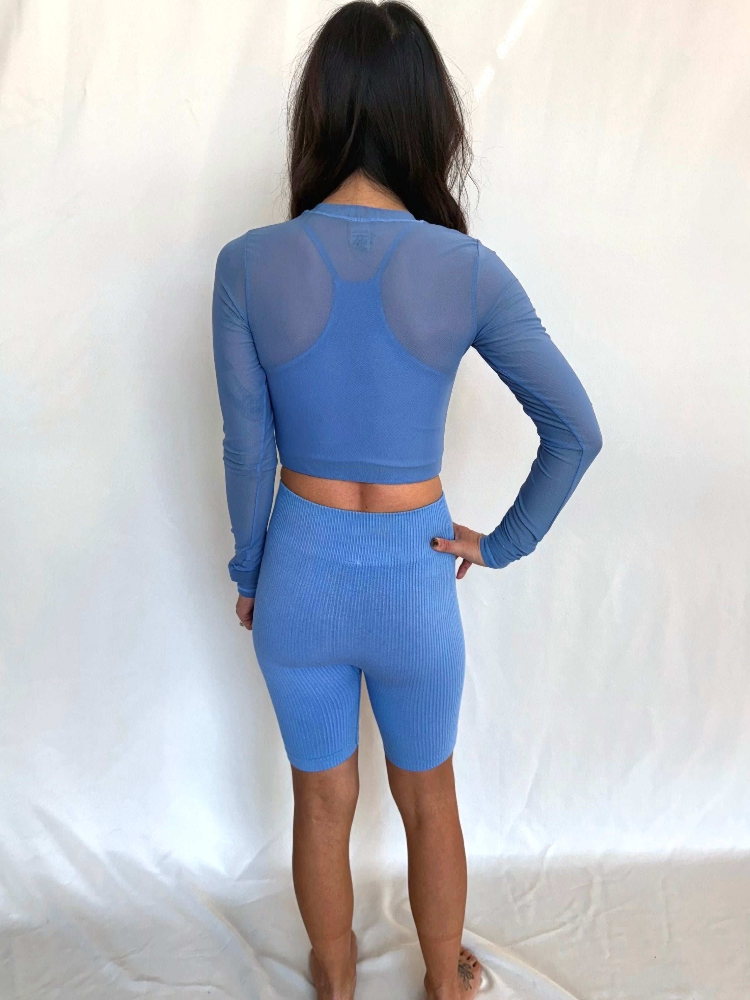 Mono B Ribbed Seamless High-Waist Biker Shorts 