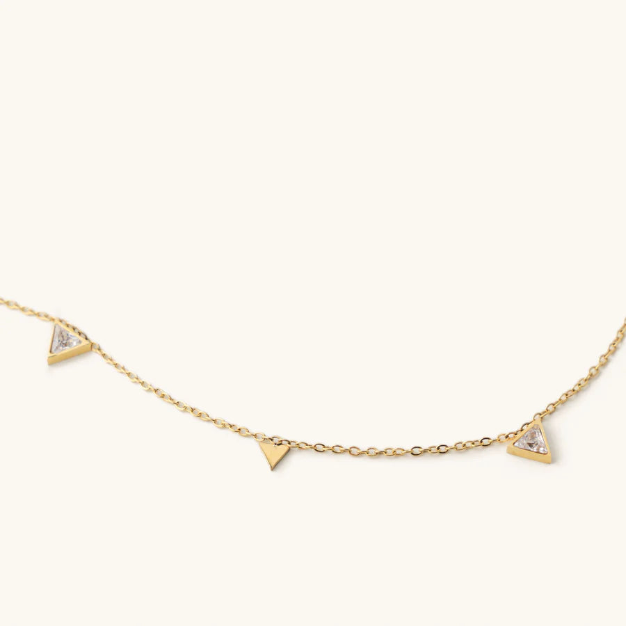 Tori Crystal Triangle Necklace