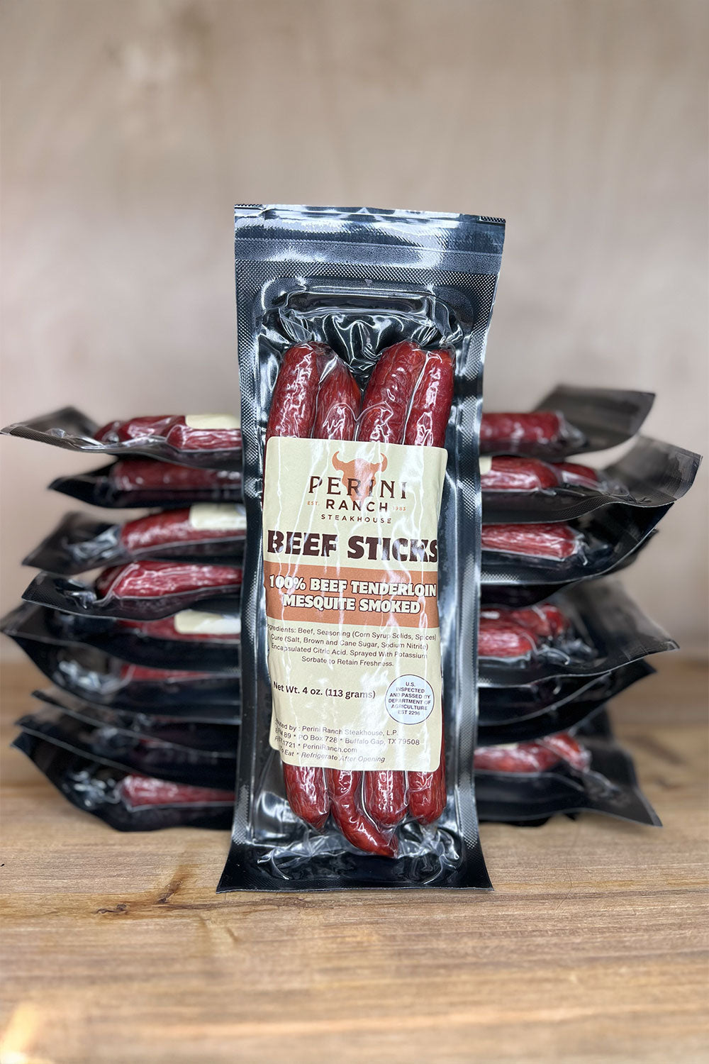 Perini Ranch Beef Sticks, Mesquite Smoked