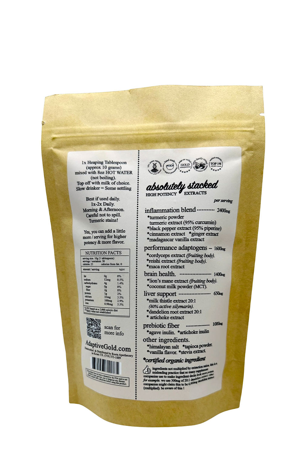 Roots Apothecary Adaptive Gold