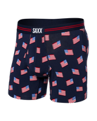 SAXX Ultra Super Soft Boxer Brief with Fly – 2-Pack Stars and Stripes – Navy