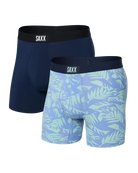 SAXX Ultra Super Soft Boxer Briefs with Fly – 2-Pack Palm Frond – Maritime