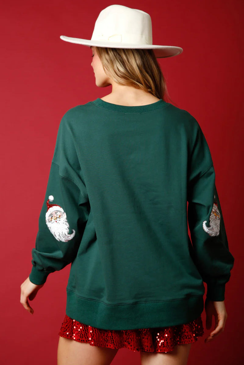 Santa Sequin Pull Over