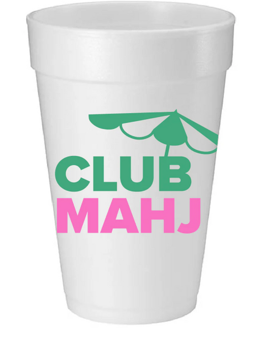 “Club Mahj” Foam Cups
