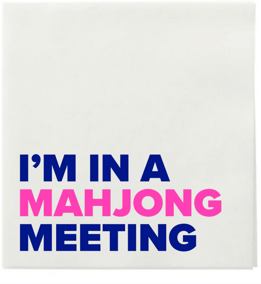 “I’m In A Mahjong Meeting” Cocktail Napkins