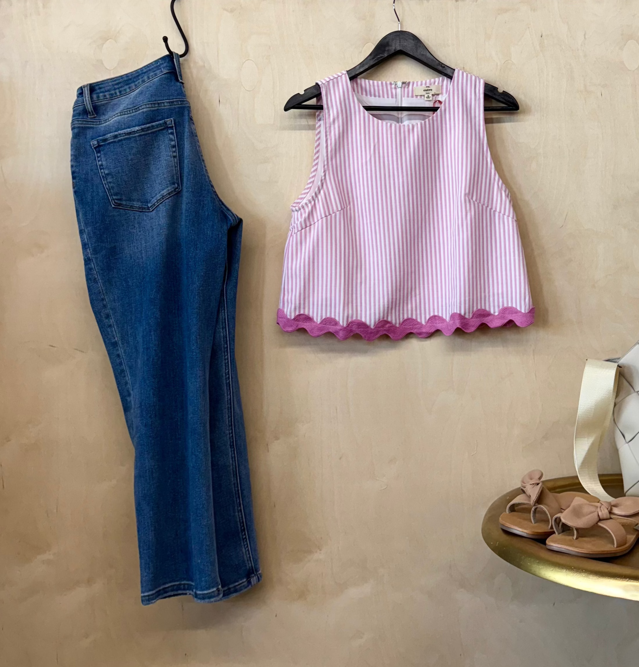 Striped Cropped Tank Top