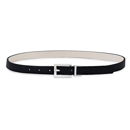 Pasadena Reversible Belt - Black/Eggshell/Silver