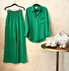 Taelynn Kelly Green Wide Leg Pants