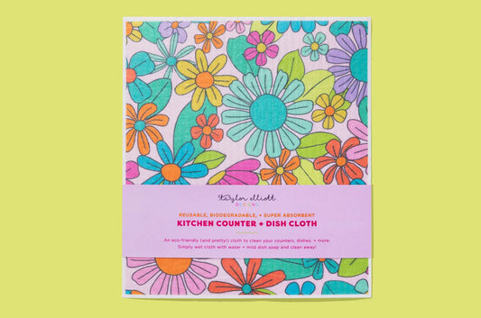 Biodegraable Dish Cloth - Flower Garden