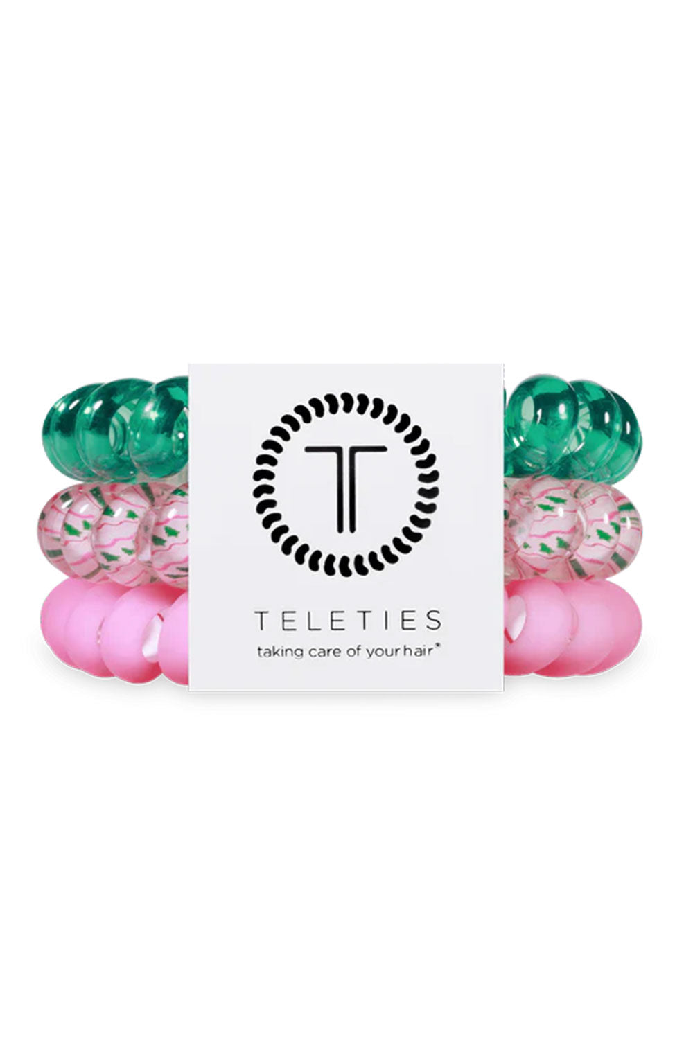 Teleties Merry Pinkmas Hair Ties Large 