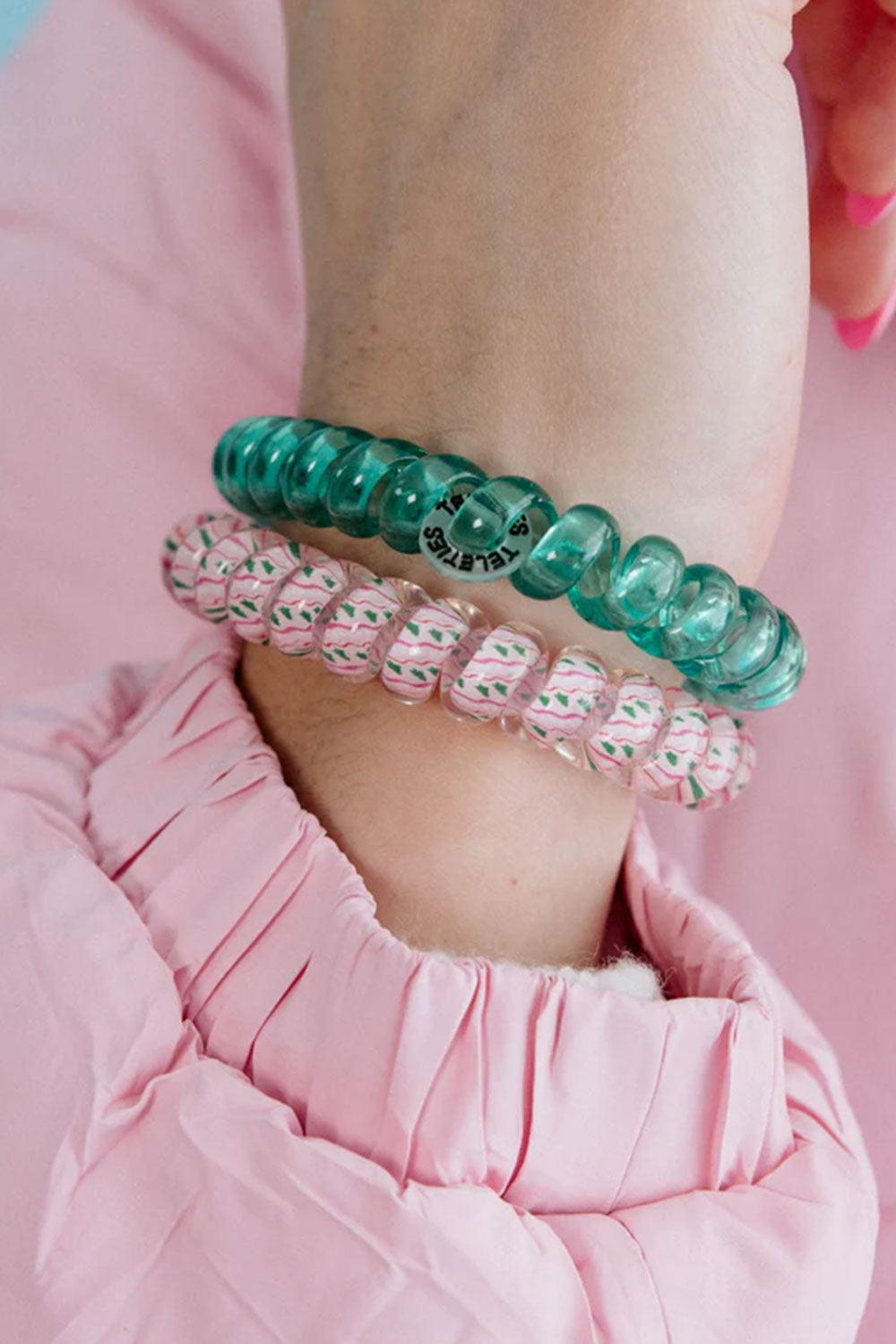 Teleties Merry Pinkmas Hair Ties Large 