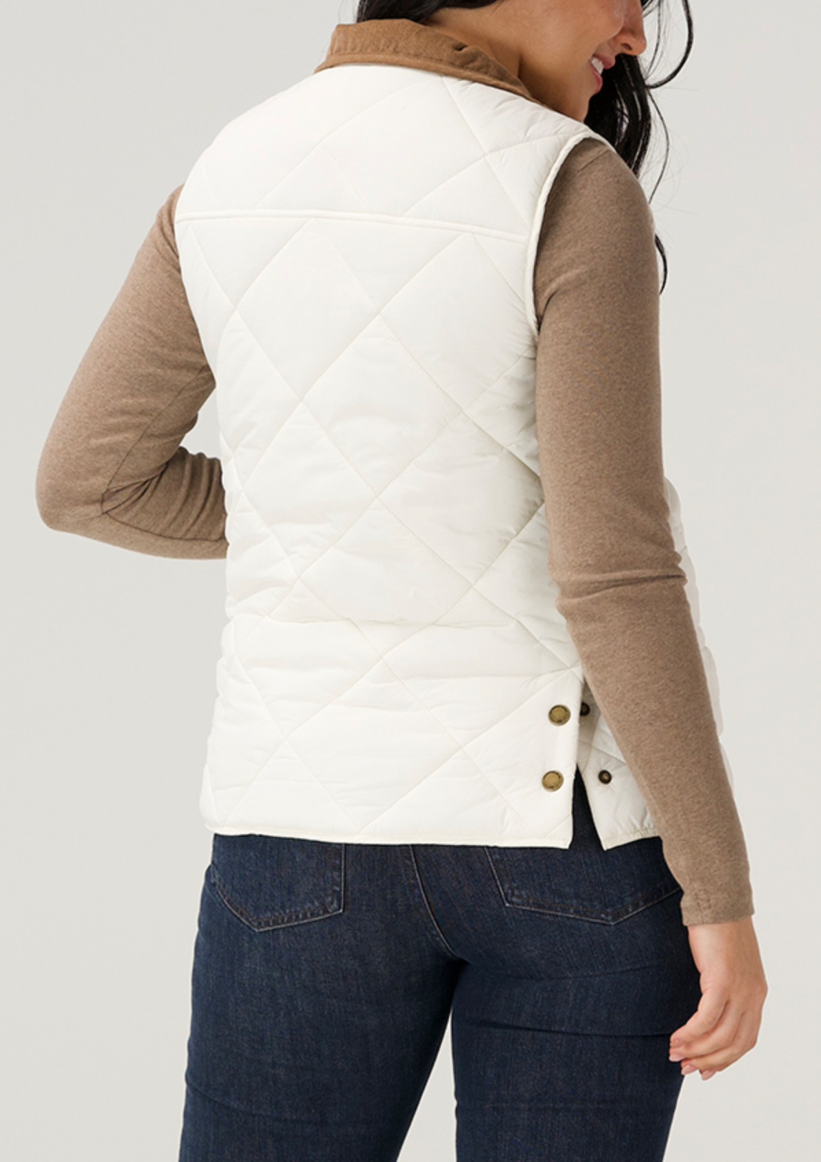 The Normal Brand Quilted Liner Vest white
